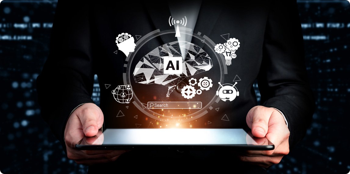 AI-powered automation tools predicting sales trends and optimizing marketing